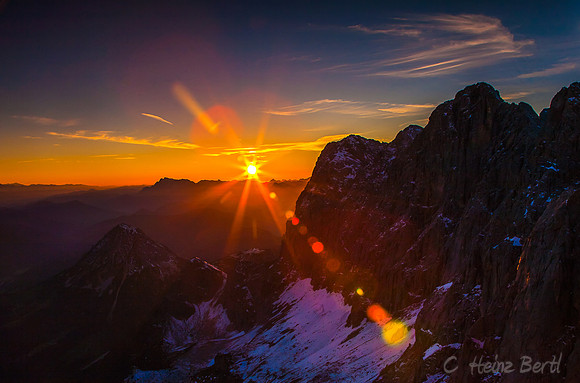 Sonnenuntergang am Dachstein
